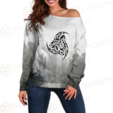 Viking Pattern Symbol SED-0595 Off Shoulder Sweaters