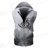 Viking Pattern Symbol SED-0595 Zip Sleeveless Hoodie