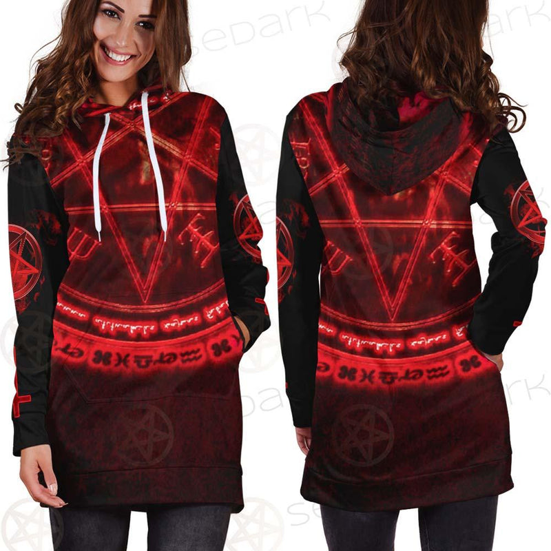 Satanic Red Art SED-0596 Hoodie Dress
