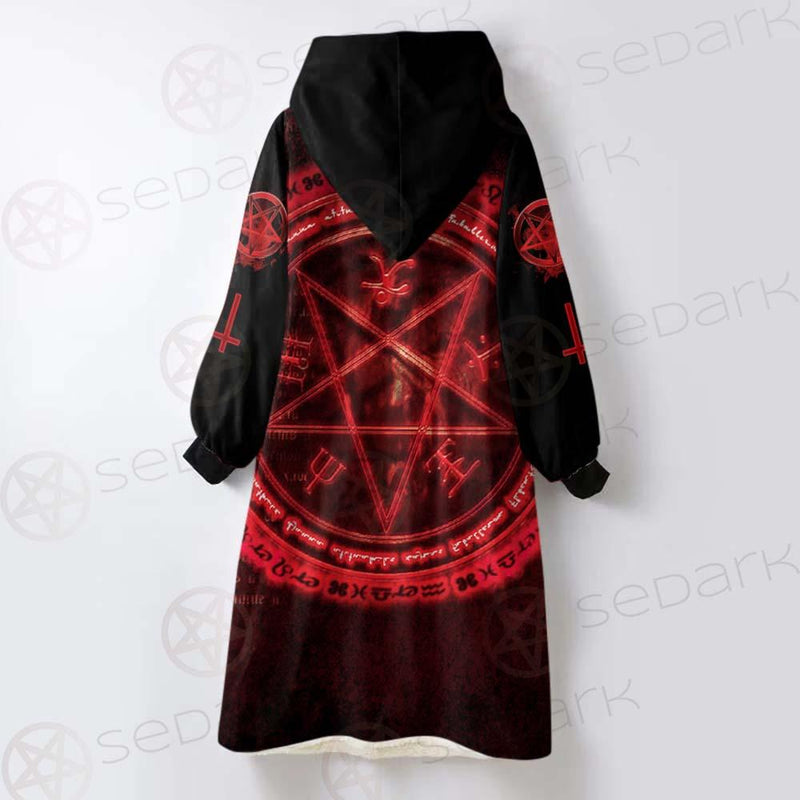 Satanic Red Art SED-0596 Oversized Sherpa Blanket Hoodie