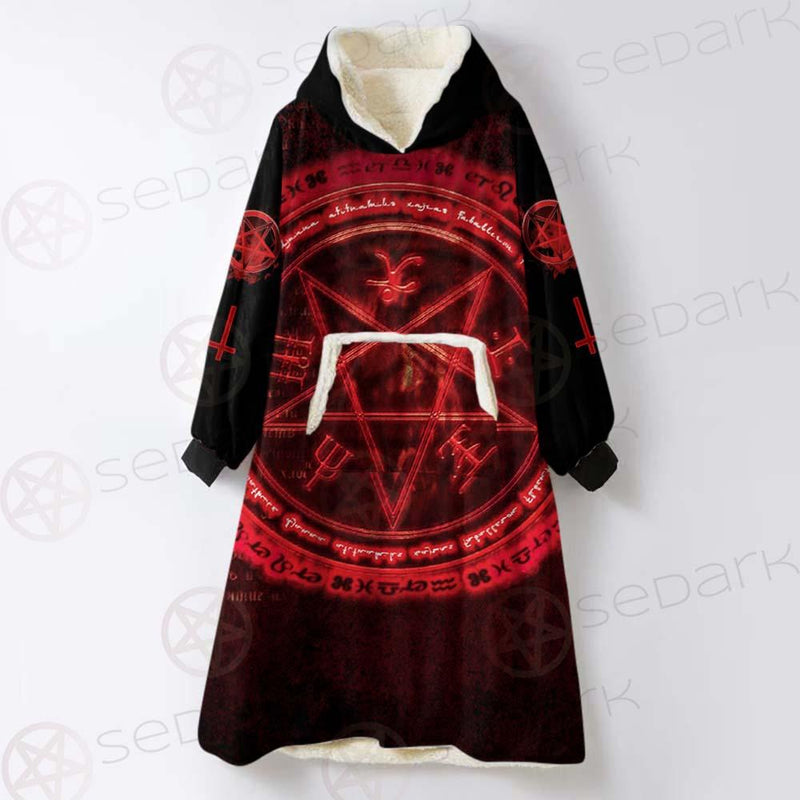 Satanic Red Art SED-0596 Oversized Sherpa Blanket Hoodie