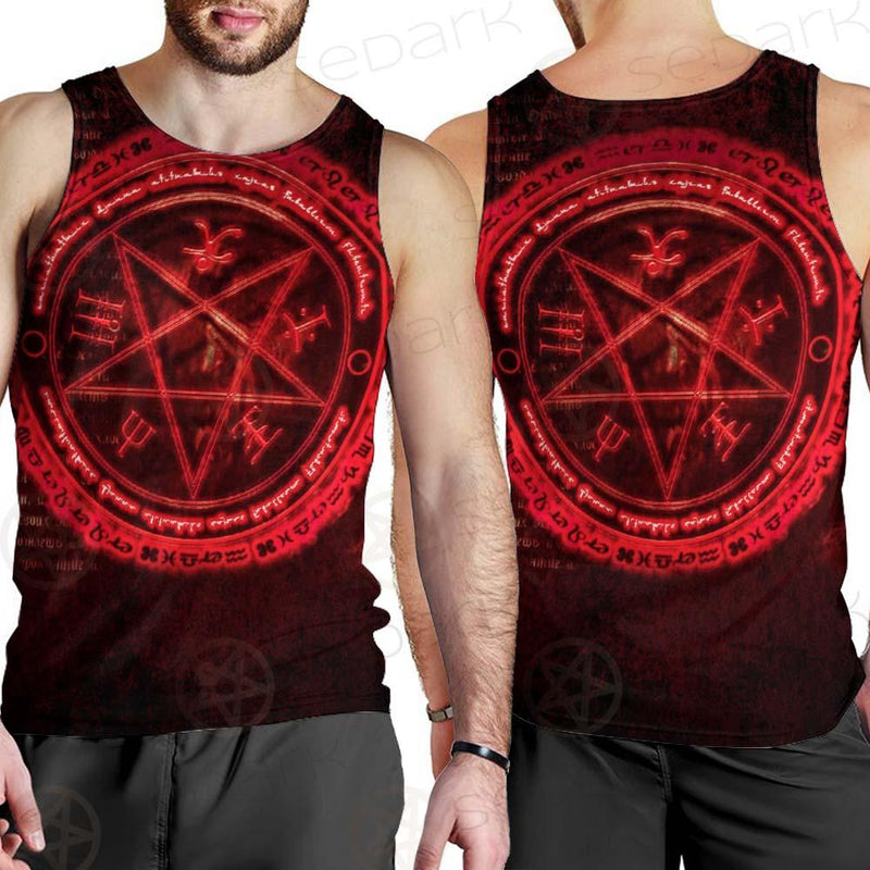 Satanic Red Art SED-0596 Men Tank-tops