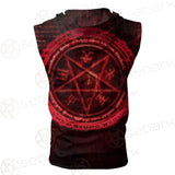 Satanic Red Art SED-0596 Zip Sleeveless Hoodie