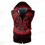 Satanic Red Art SED-0596 Zip Sleeveless Hoodie