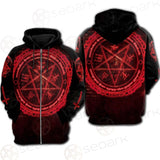 Satanic Red Art SED-0596 Hoodie & Zip Hoodie Raglan