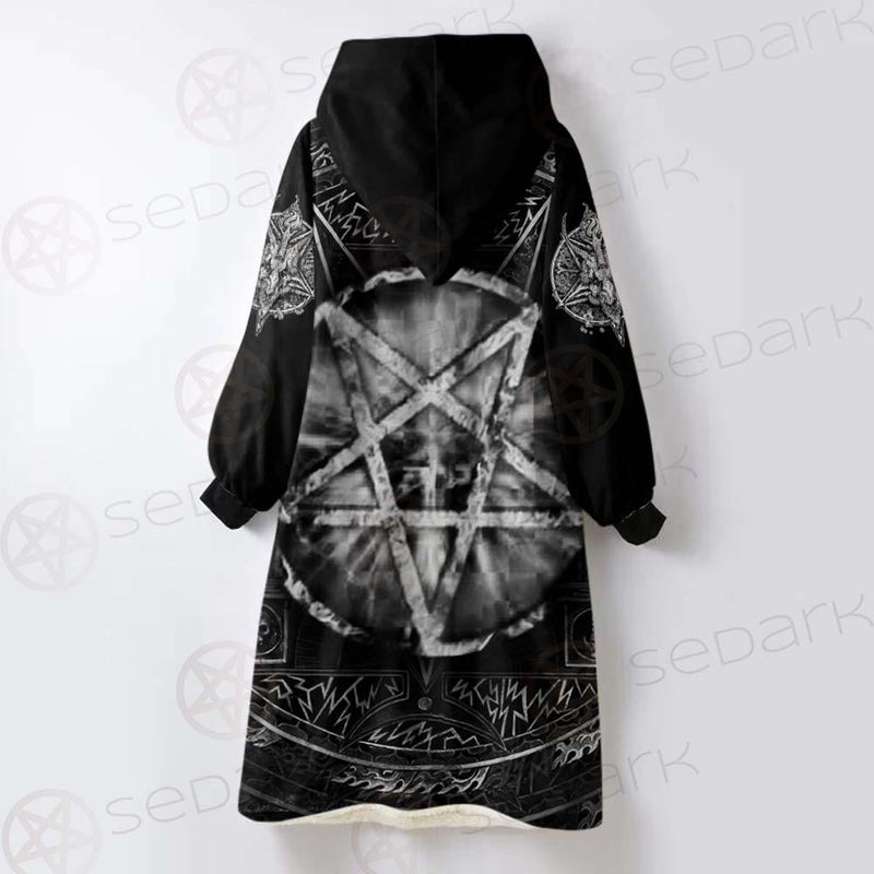 The Sigil Baphomet SED-0597 Oversized Sherpa Blanket Hoodie