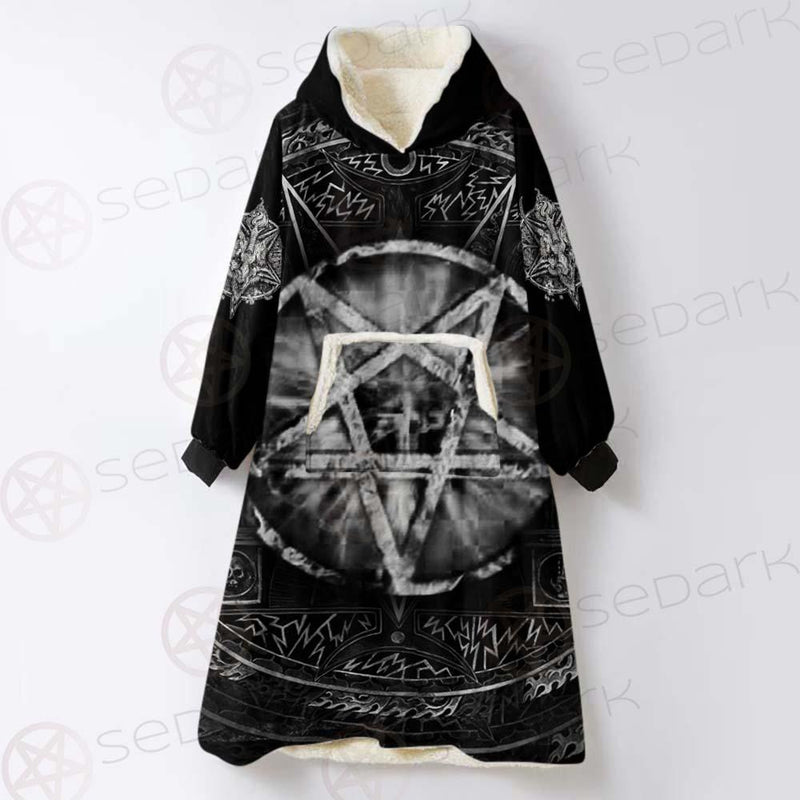 The Sigil Baphomet SED-0597 Oversized Sherpa Blanket Hoodie