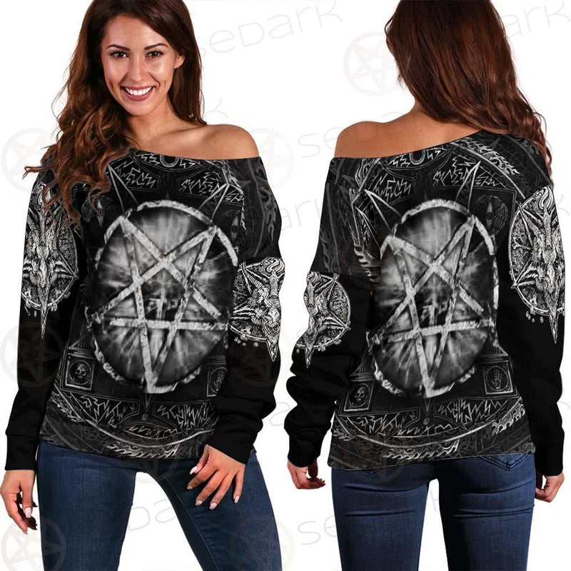 The Sigil Baphomet SED-0597 Off Shoulder Sweaters