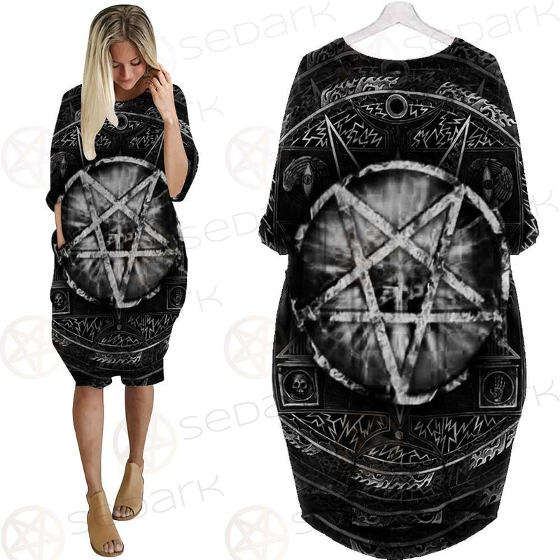 The Sigil Baphomet SED-0597 Batwing Pocket Dress