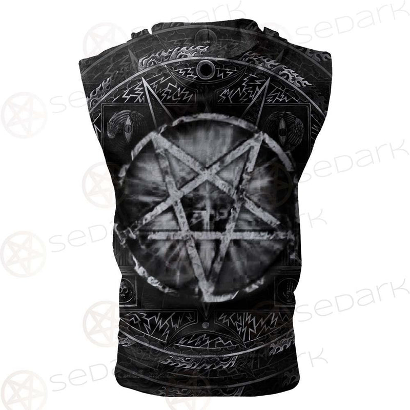 The Sigil Baphomet SED-0597 Zip Sleeveless Hoodie