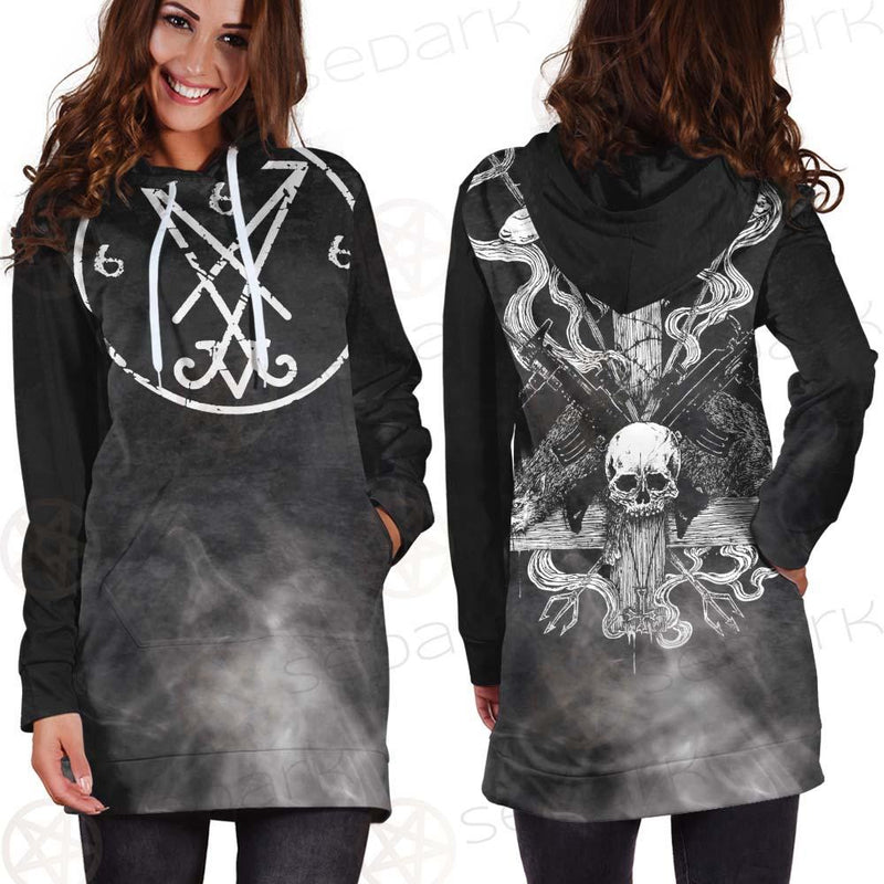 Sigil Of Lucifer 666 SED-0598 Hoodie Dress