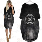 Sigil Of Lucifer 666 SED-0598 Batwing Pocket Dress