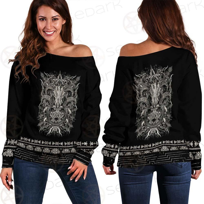 Satanic The Dark Side SED-0599 Off Shoulder Sweaters