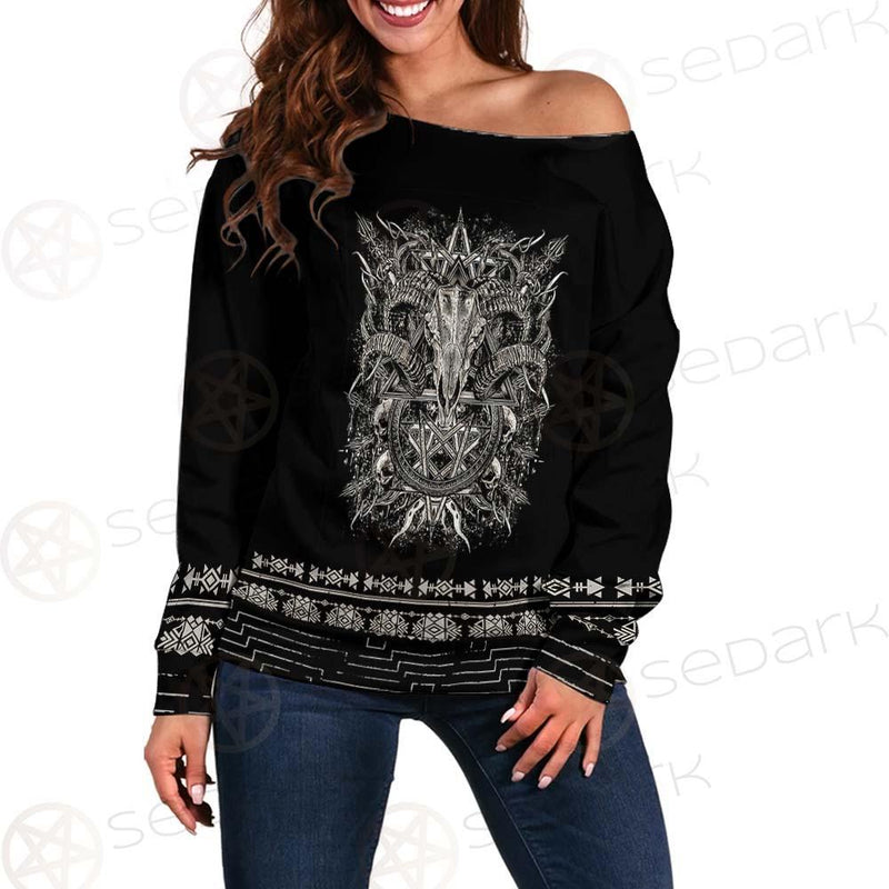 Satanic The Dark Side SED-0599 Off Shoulder Sweaters
