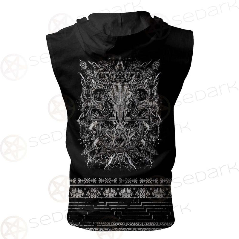 Satanic The Dark Side SED-0599 Zip Sleeveless Hoodie