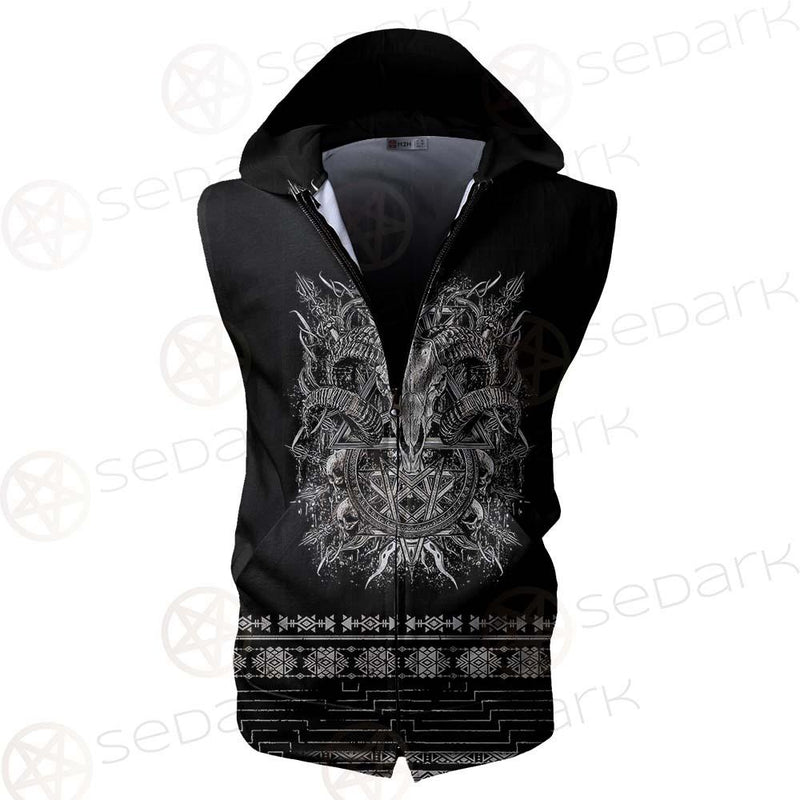 Satanic The Dark Side SED-0599 Zip Sleeveless Hoodie