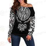 Viking Pattern SED-0603 Off Shoulder Sweaters