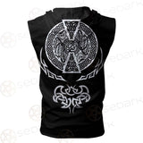 Viking Pattern SED-0603 Zip Sleeveless Hoodie