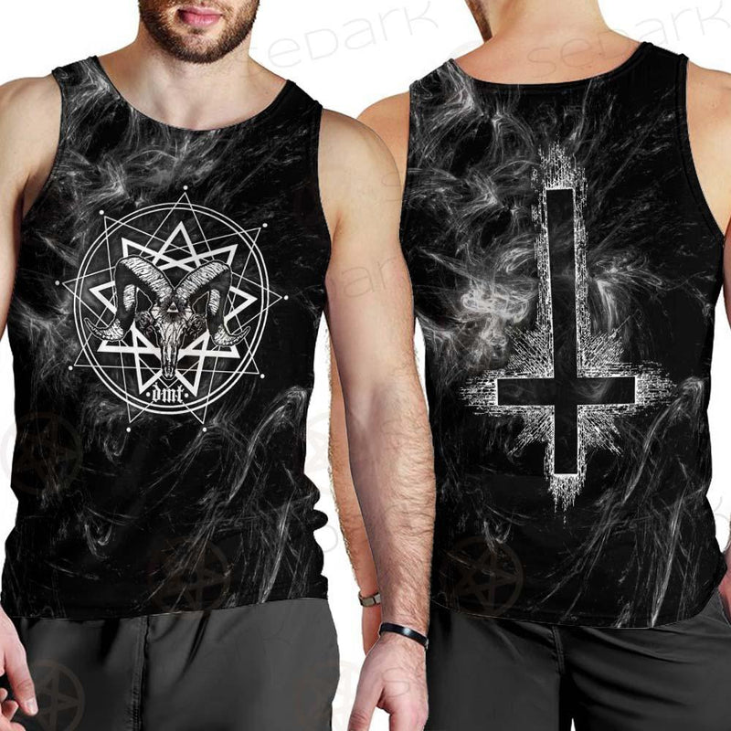 Satanic Goat Head Cross Inverted SED-0605 Men Tank-tops