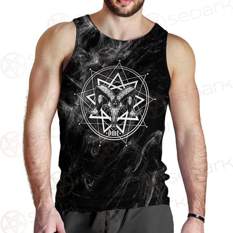 Satanic Goat Head Cross Inverted SED-0605 Men Tank-tops