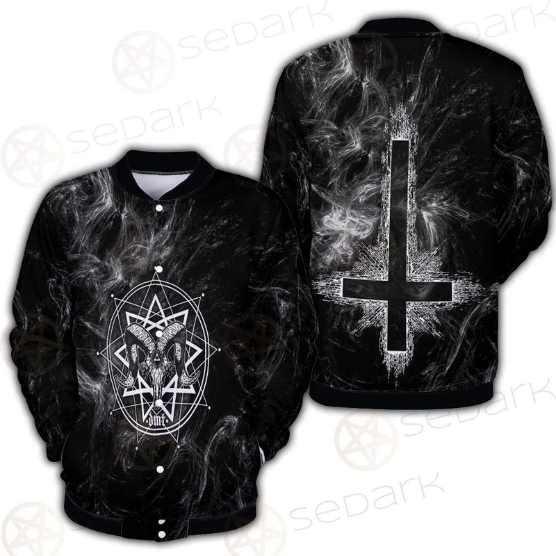 Satanic Goat Head Cross Inverted SED-0605 Button Jacket