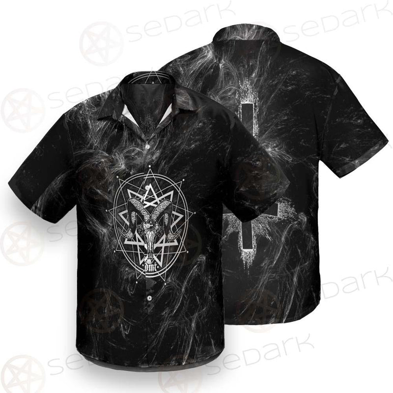 Satanic Goat Head Cross Inverted SED-0605 Shirt Allover