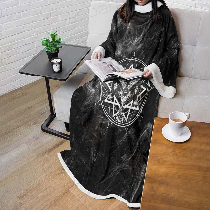 Satanic Goat Head Cross Inverted SED-0605 Sleeved Blanket