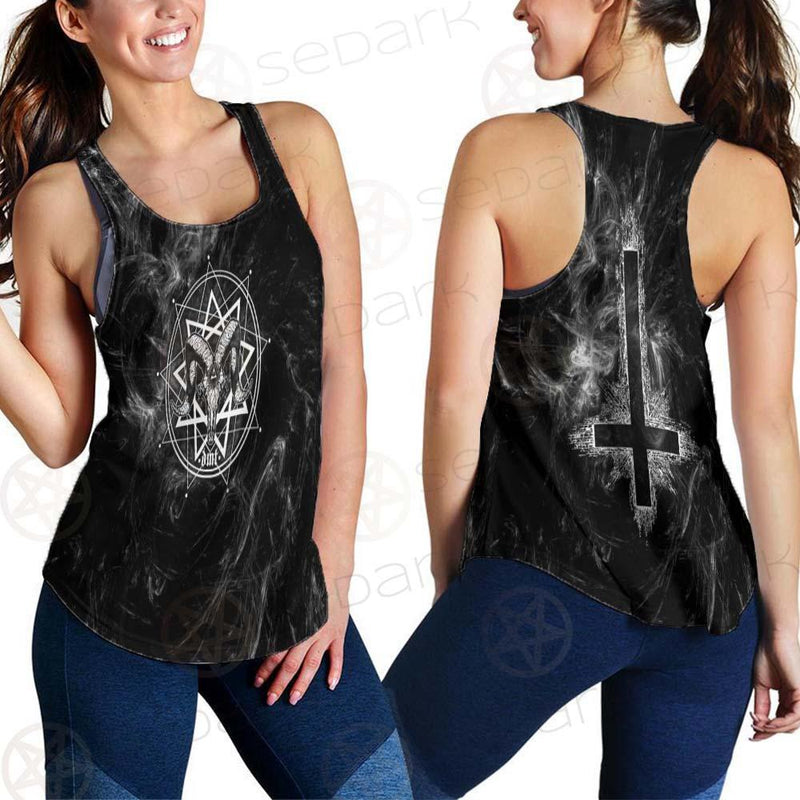 Satanic Goat Head Cross Inverted SED-0605 Women Tank Top