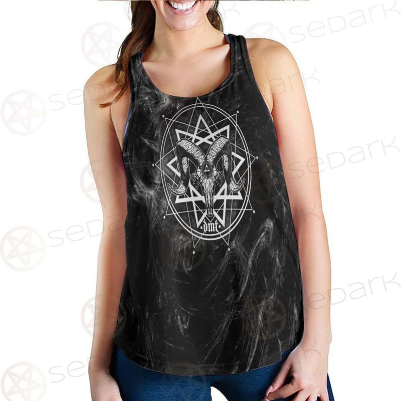 Satanic Goat Head Cross Inverted SED-0605 Women Tank Top