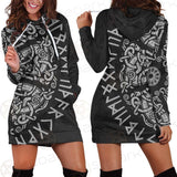 Ancient Scandinavian Ornament Viking SED-0609 Hoodie Dress