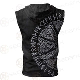 Ancient Scandinavian Ornament Viking SED-0609 Zip Sleeveless Hoodie