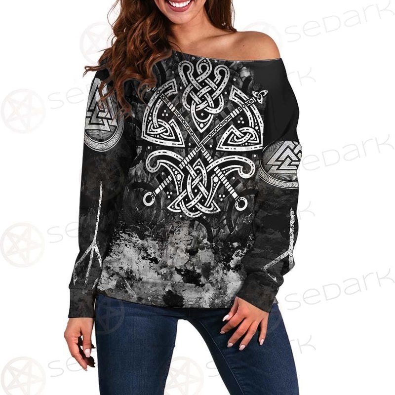 Viking Axe SED-0611 Off Shoulder Sweaters