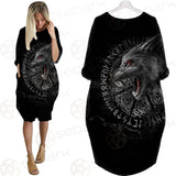 Viking Wolf Symbol SED-0613 Batwing Pocket Dress