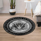 Viking Warrior Head SED-0617 Round Carpet