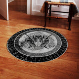 Viking Warrior Head SED-0617 Round Carpet