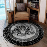 Viking Warrior Head SED-0617 Round Carpet