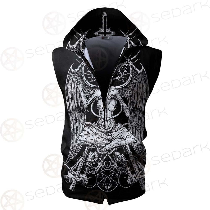 The Sabbatic Goat SED-0620 Zip Sleeveless Hoodie