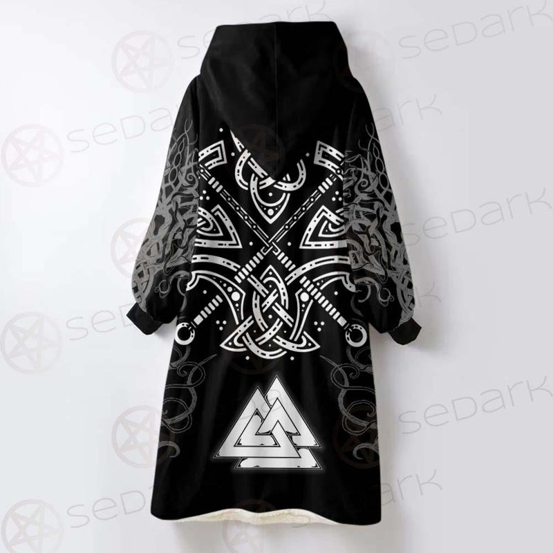 Celtic Axes SED-0622 Oversized Sherpa Blanket Hoodie