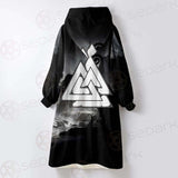 Warrior Viking Runes SED-0623 Oversized Sherpa Blanket Hoodie