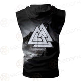 Warrior Viking Runes SED-0623 Zip Sleeveless Hoodie