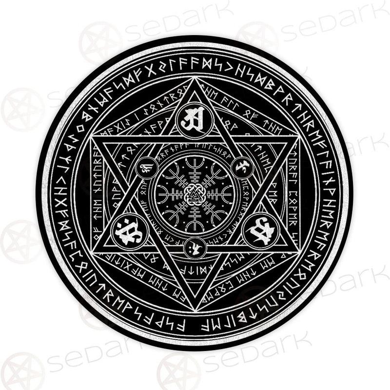 Runes Star Viking SED-0624 Round Carpet