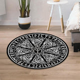 Viking Warrior Symbols SED-0625 Round Carpet