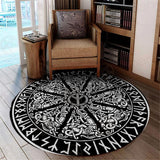 Viking Warrior Symbols SED-0625 Round Carpet