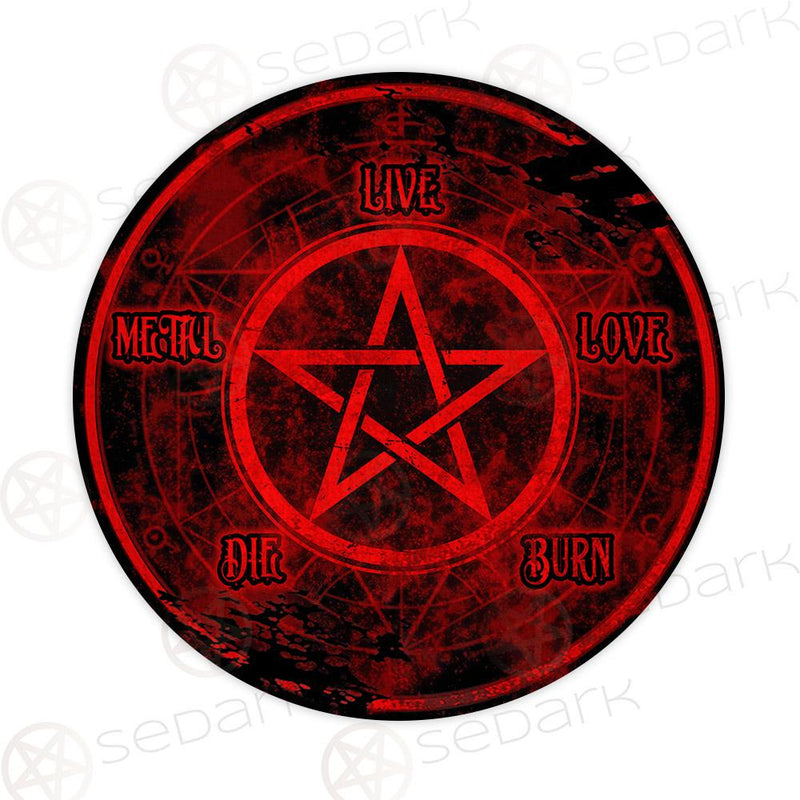 Red Pentagram SED-0627 Round Carpet