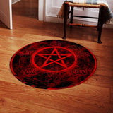 Red Pentagram SED-0627 Round Carpet