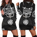 Viking Runes Strength SED-0628 Hoodie Dress