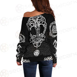 Viking Runes Strength SED-0628 Off Shoulder Sweaters