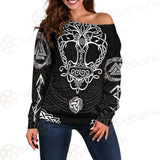 Viking Runes Strength SED-0628 Off Shoulder Sweaters