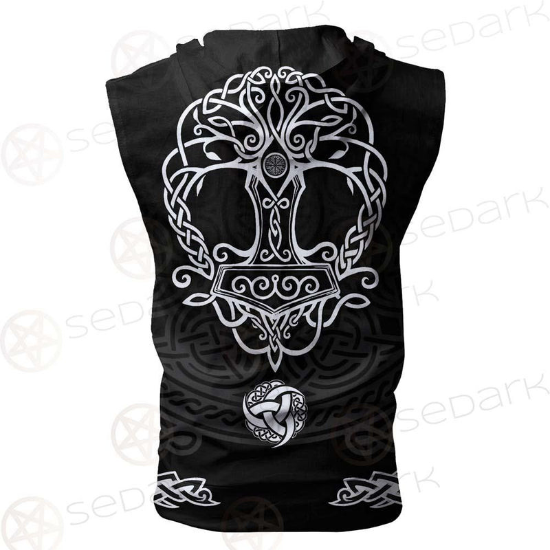 Viking Runes Strength SED-0628 Zip Sleeveless Hoodie