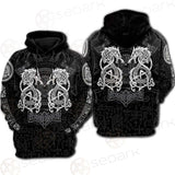 Nordic Wolf Fenrir Viking SED-0629 Hoodie & Zip Hoodie Raglan